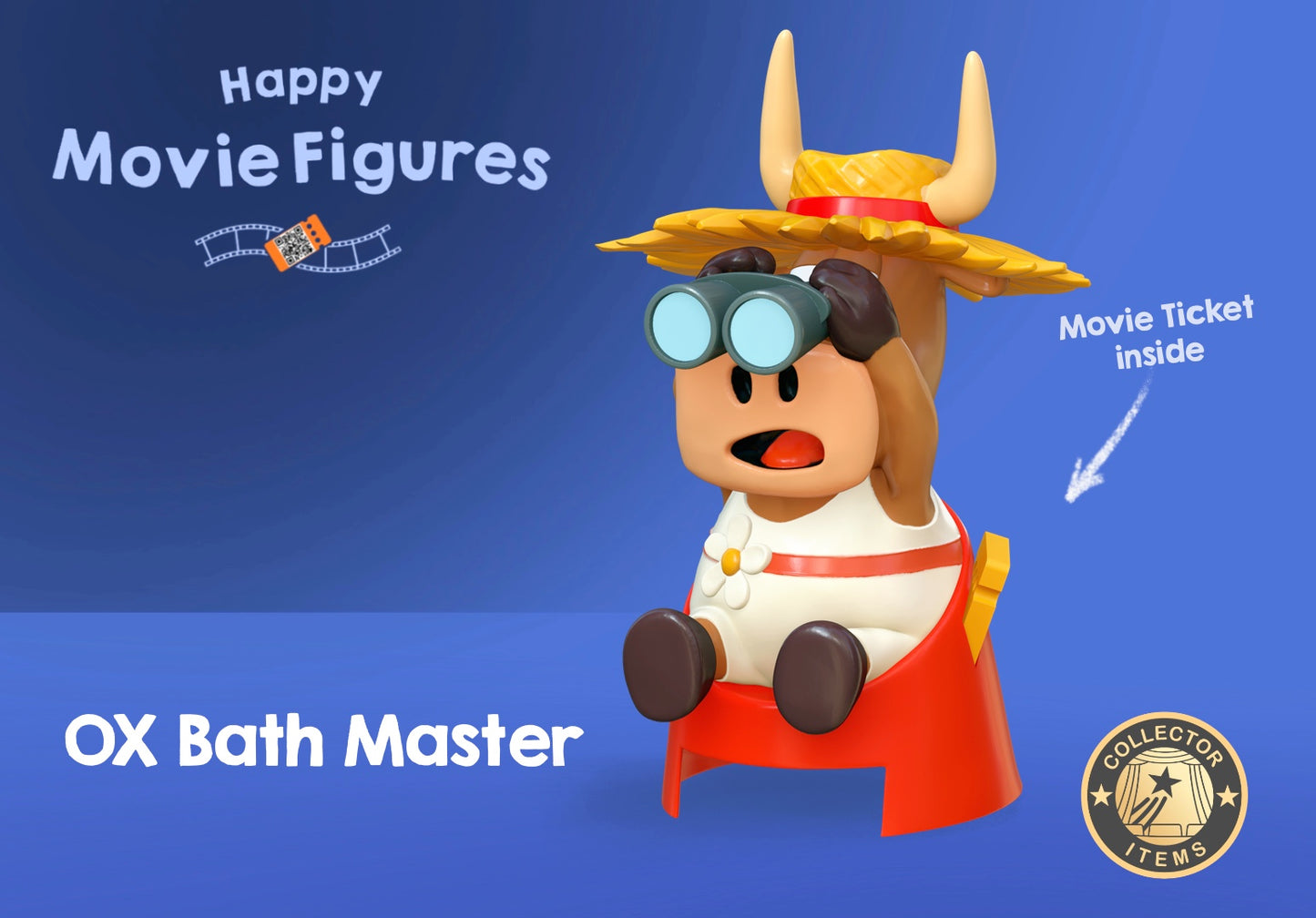 OX Bath Master - Happy Movie Figure with OX & RAM Season 1 - 12 Movies