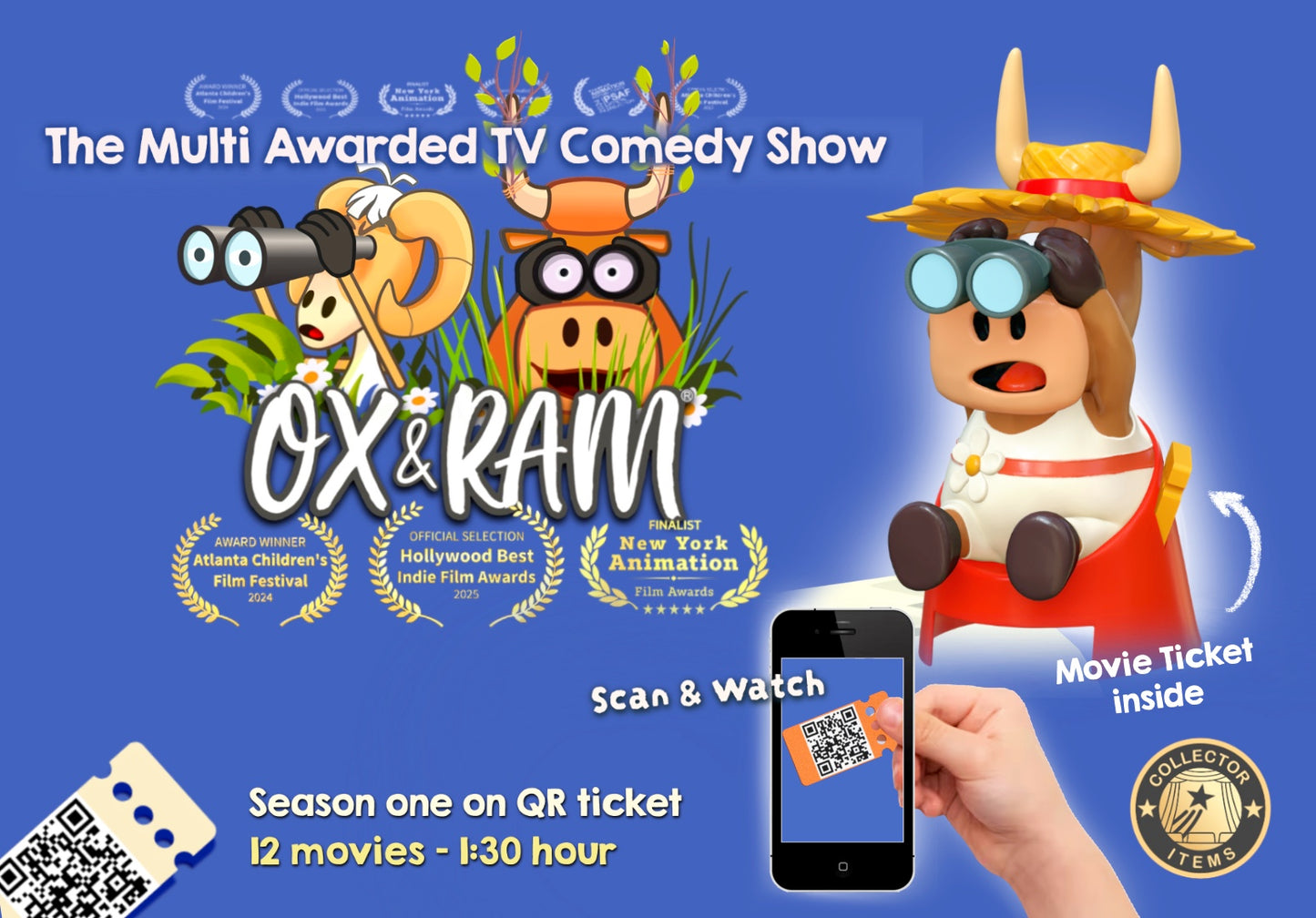 OX Bath Master - Happy Movie Figure with OX & RAM Season 1 - 12 Movies