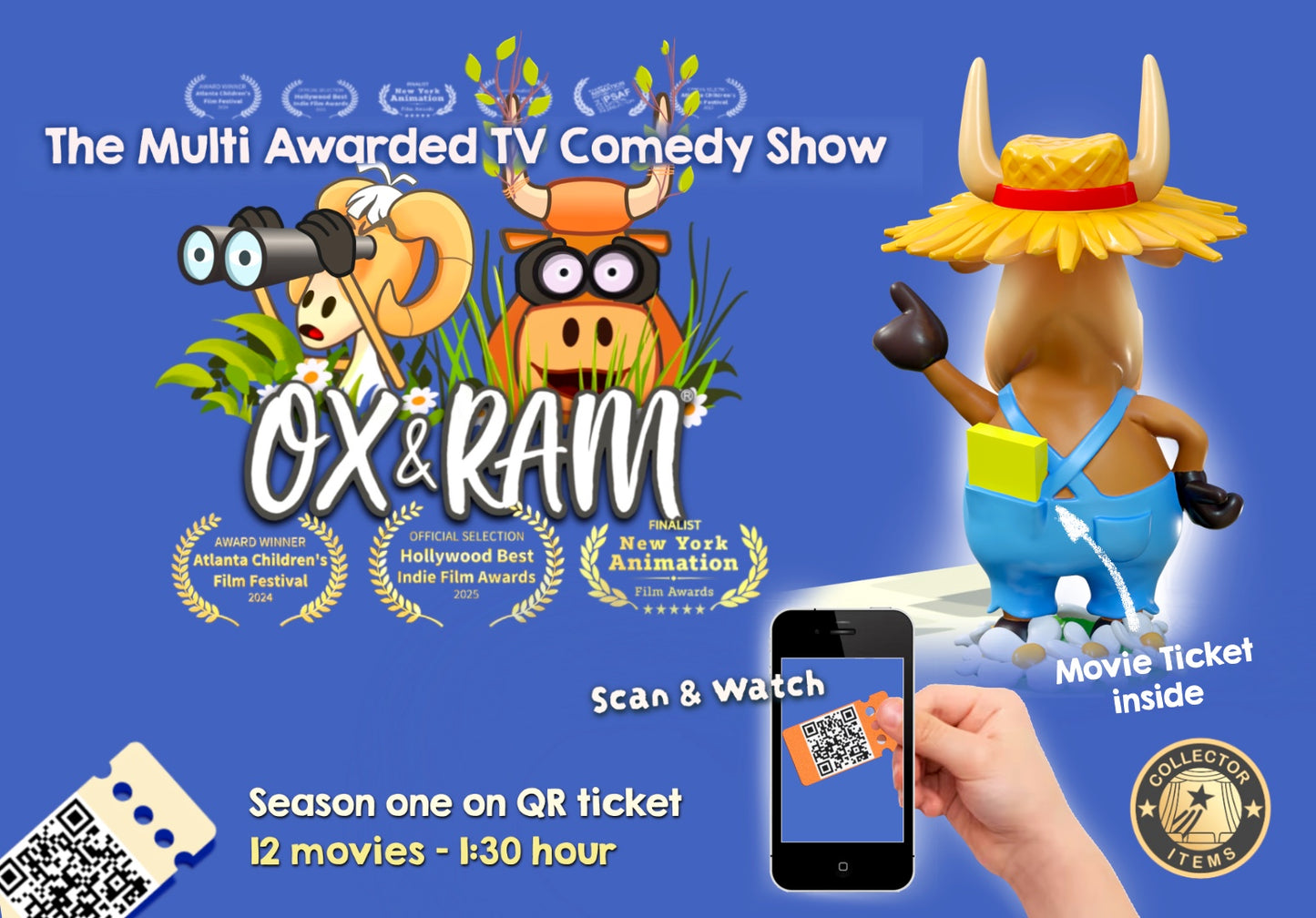 OX Farmer - Happy Movie Figure with OX & RAM Season 1 - 12 Movies