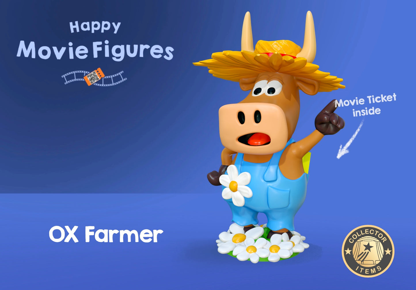 OX Farmer - Happy Movie Figure with OX & RAM Season 1 - 12 Movies