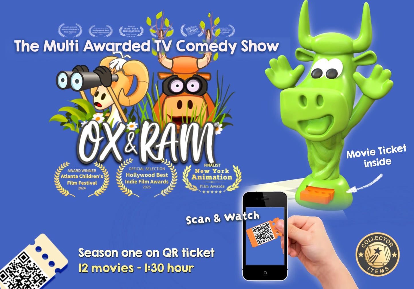 OX Trophy - Happy Movie Figure with OX & RAM Season 1 - 12 Movies
