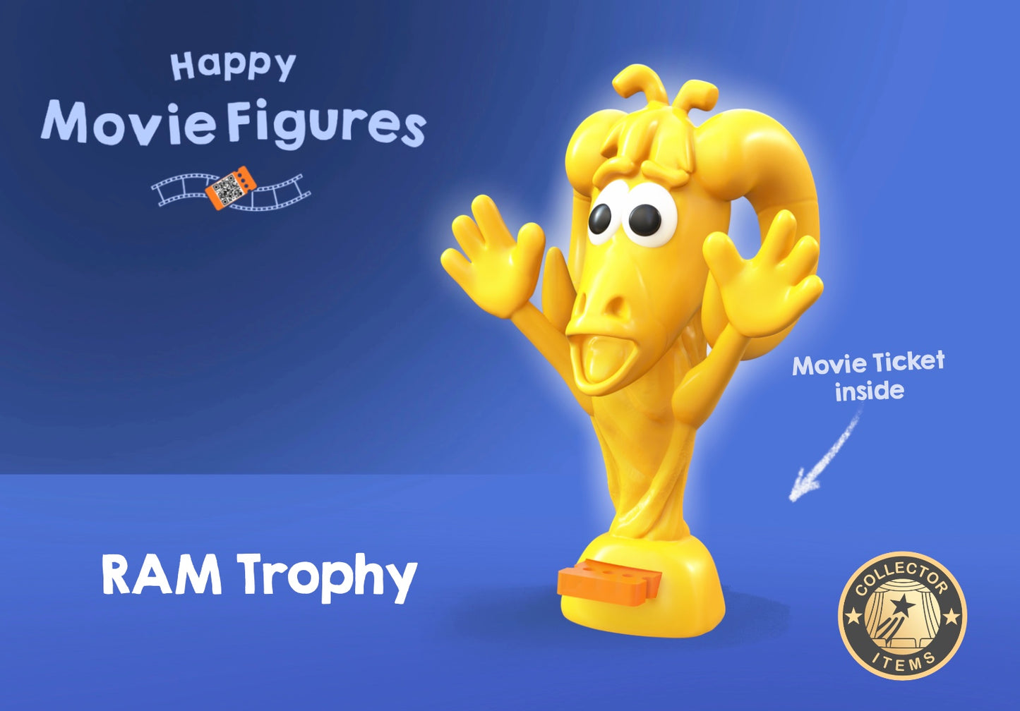 RAM Trophy - Happy Movie Figure with OX & RAM Season 1 - 12 Movies