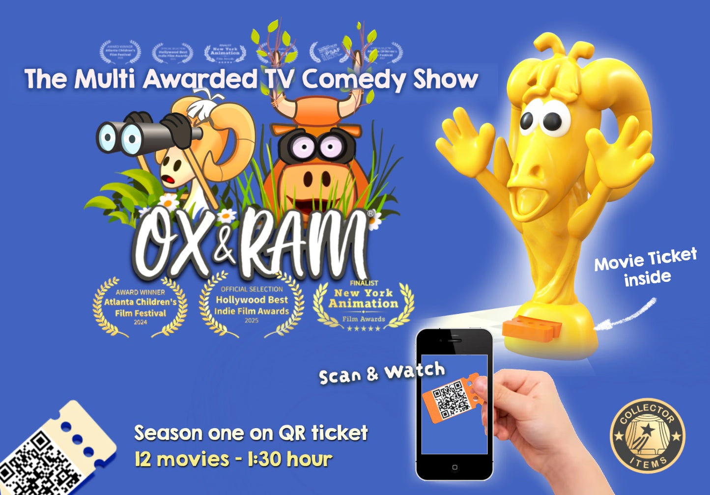 RAM Trophy - Happy Movie Figure with OX & RAM Season 1 - 12 Movies