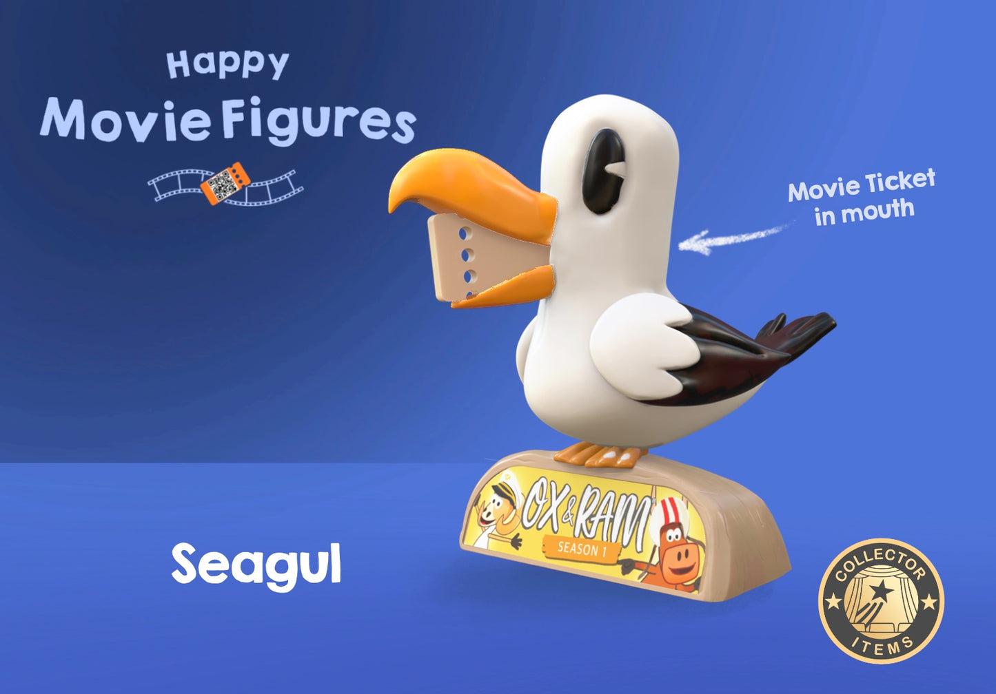 SEAGUL - Happy Movie Figure with OX & RAM Season 1 - 12 Movies