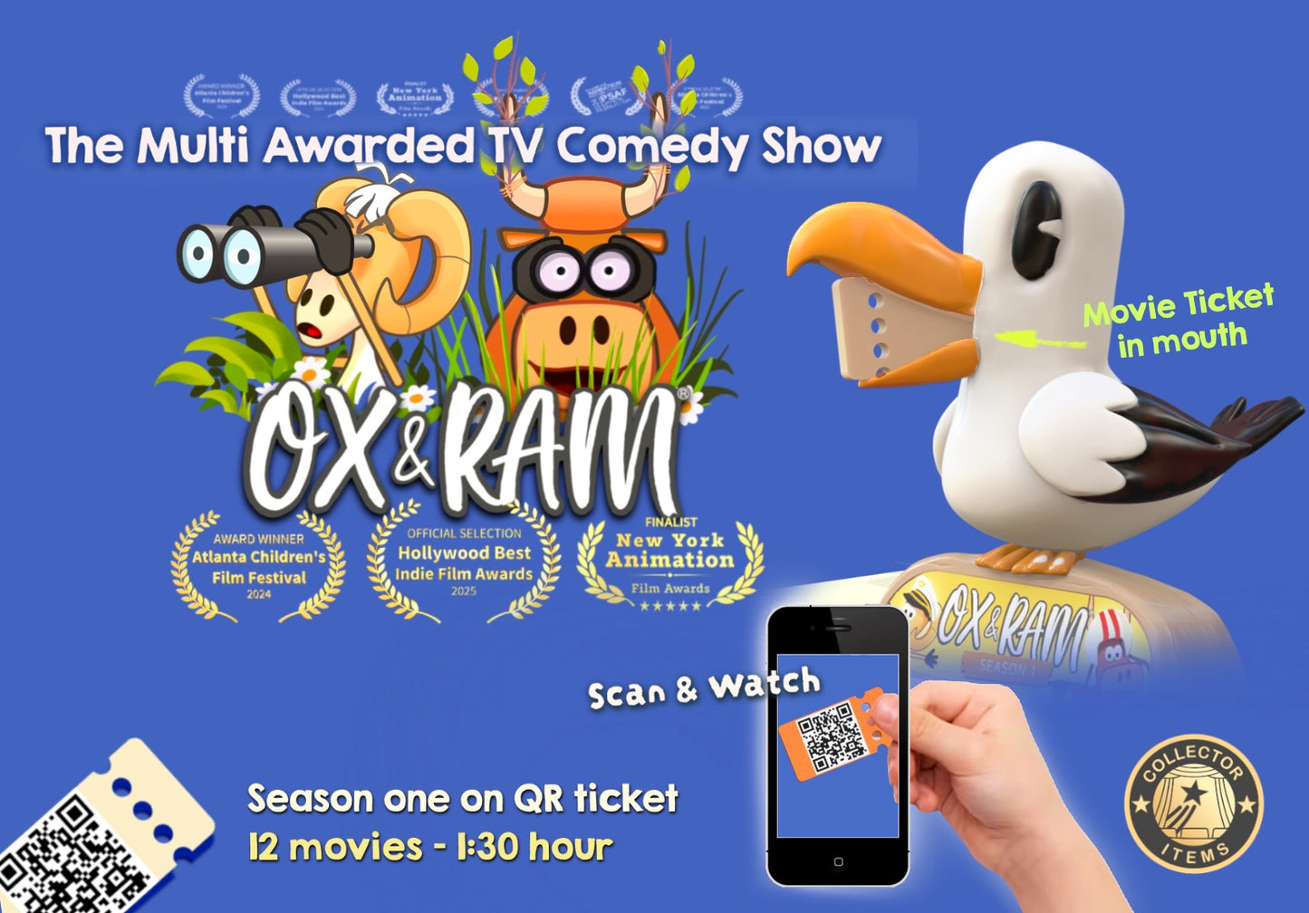 SEAGUL - Happy Movie Figure with OX & RAM Season 1 - 12 Movies