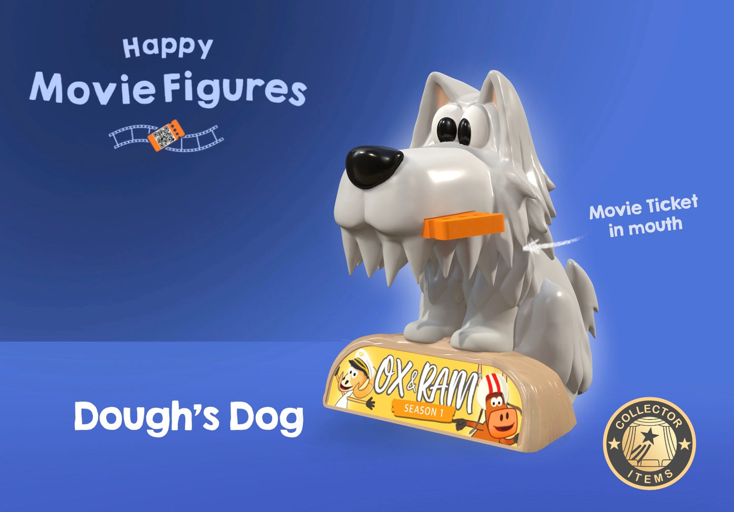 Dough’s Dog - Happy Movie Figure with OX & RAM Season 1 - 12 Movies