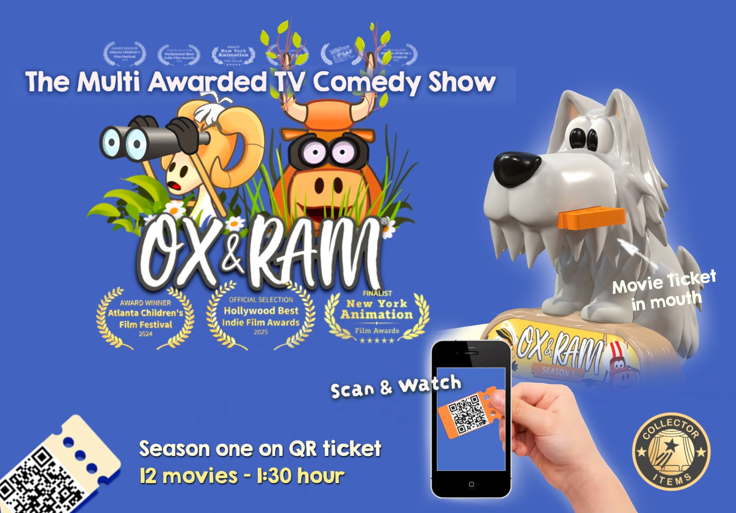 Dough’s Dog - Happy Movie Figure with OX & RAM Season 1 - 12 Movies