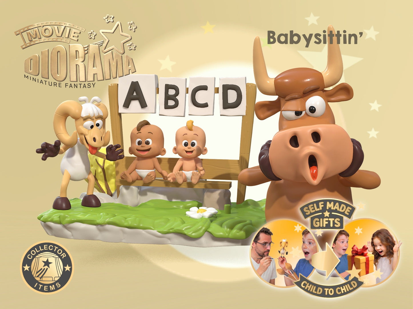 "Babysitting " Movie Diorama Set