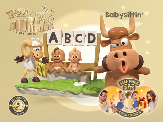 "Babysitting " Movie Diorama Set