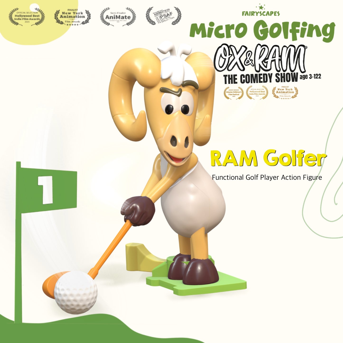 RAM Golfer Figure